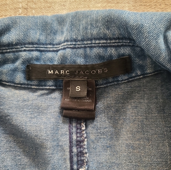 MARC JACOBS DENIM BUTTON DOWN JACKET SZ Small 100% cotton - Picture 3 of 10